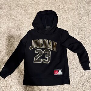 Jordan toddler Black and Gold Hoodie